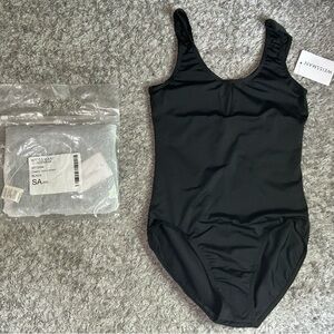 Weissman Black One Piece Classic Swimwear